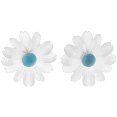 Daisies Blue Earrings