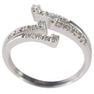 Diamond Brilliant Bypass Spiral Ring