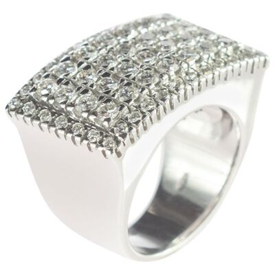 Diamond Cluster Dome Ring