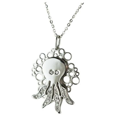Diamond Octopus Gold Necklace