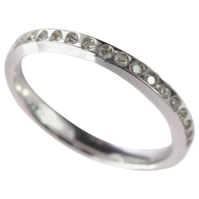 Diamond Ultra Thin Gold Ring