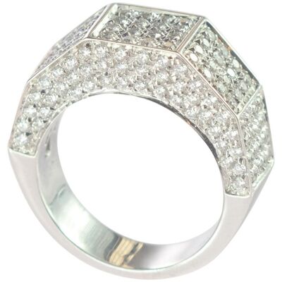 Dome Diamond Gold Ring