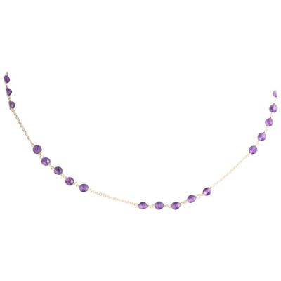 Faceted Amethyst Chain Necklace