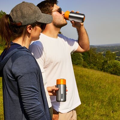 Tazza da viaggio isolata da 340 ml - Arancione - Acciaio inossidabile