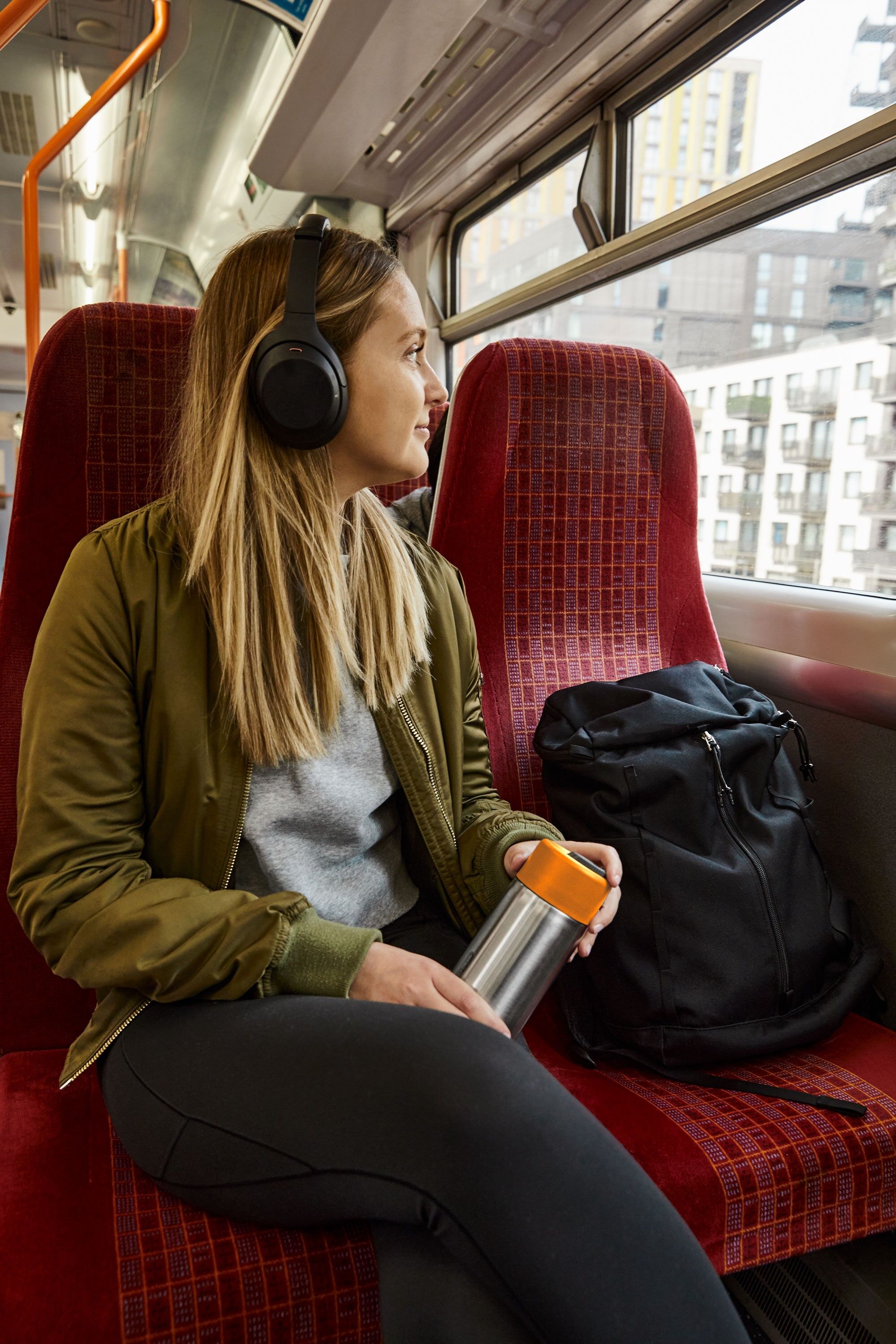 Tazza da viaggio isolata da 340 ml - Arancione - Acciaio inossidabile