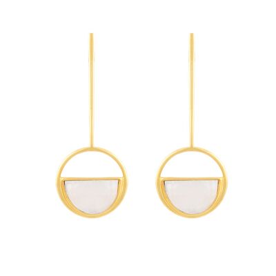 Indira Maxi White Earrings