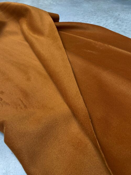 Tissu aspect laine brossée couleur caramel- Seraphine