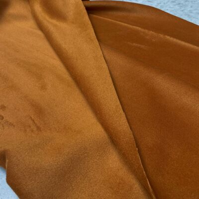 Tissu aspect laine brossée couleur caramel- Seraphine