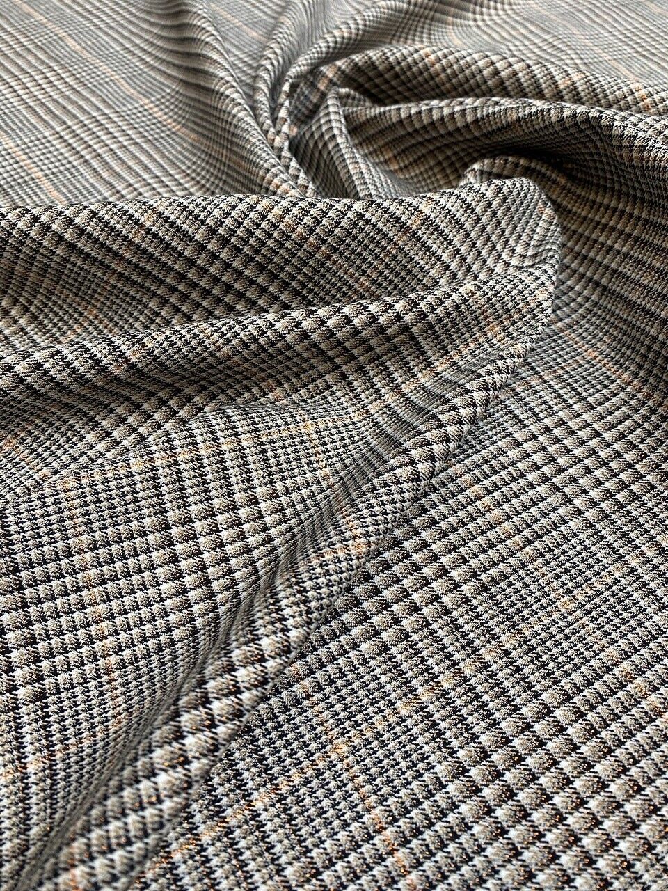 Tissu à carreaux Prince de Galles stretch - Oscar