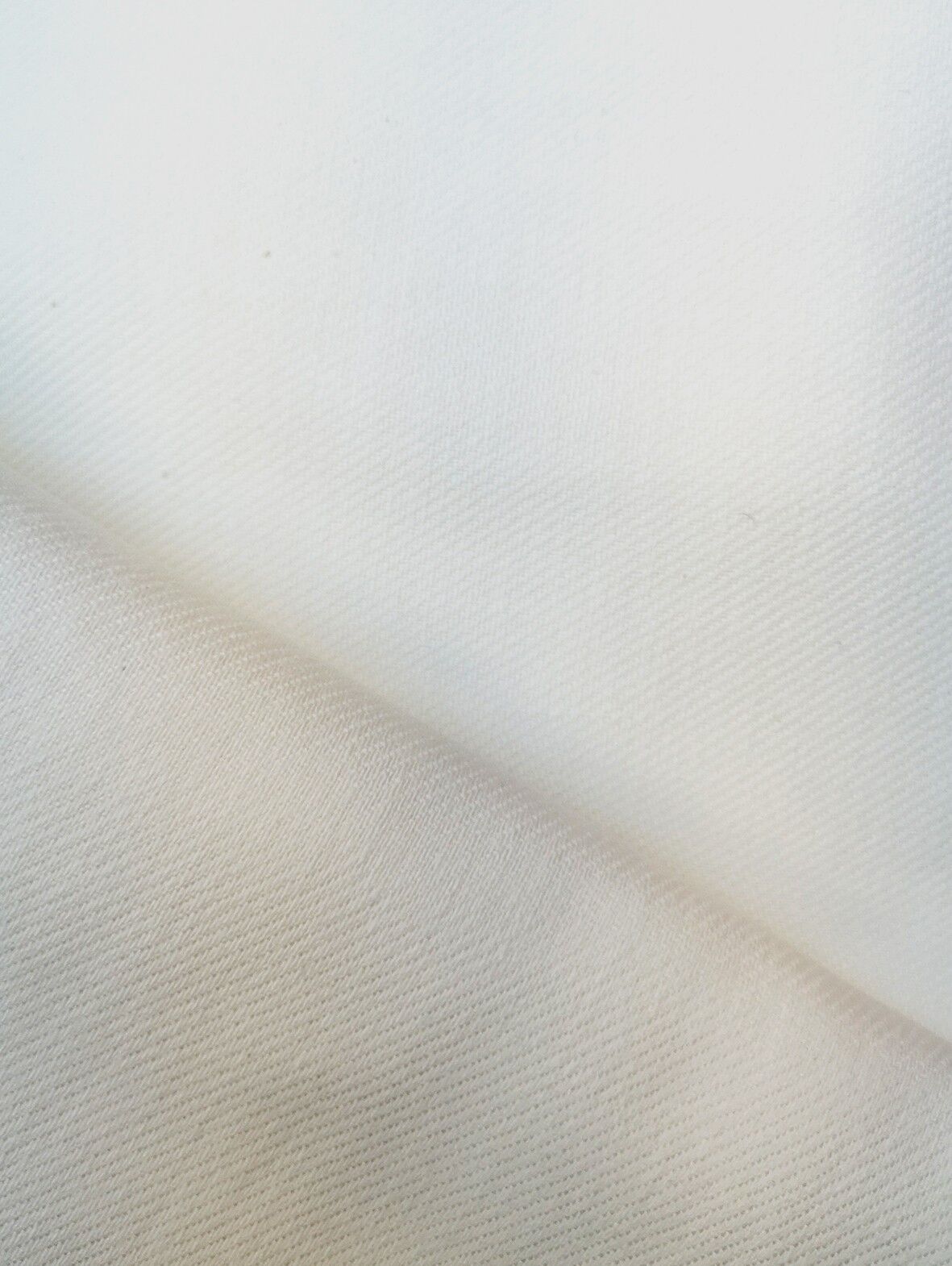 Tissu toile coton sergé blanc - Caitlin