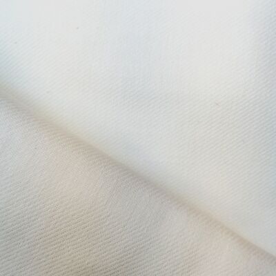 Tissu toile coton sergé blanc - Caitlin