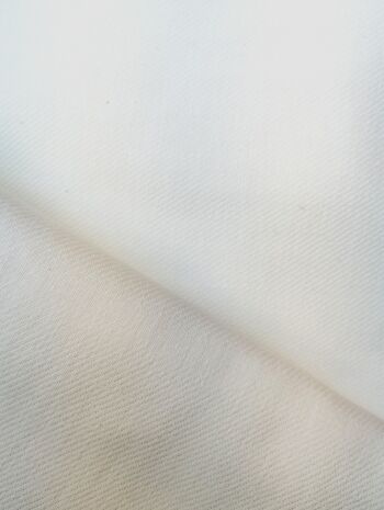 Tissu toile de coton sergé blanc - Caitlin 1