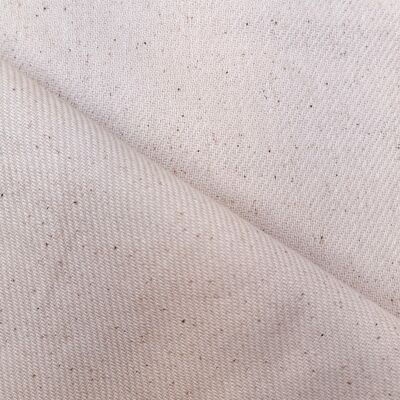 Tissu toile cotone serge beige - Caitlin