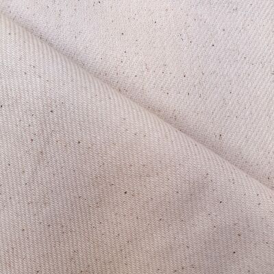Tissu toile cotone serge beige - Caitlin