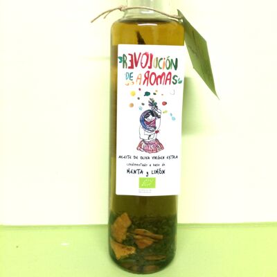 Aceite de oliva virgen extra eco. condimentado con menta y limón