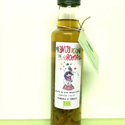 Aceite de oliva virgen extra eco. condimentado con romero y tomillo