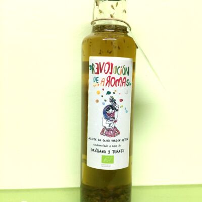 Aceite de oliva virgen extra eco. condimentado con orégano y tomate