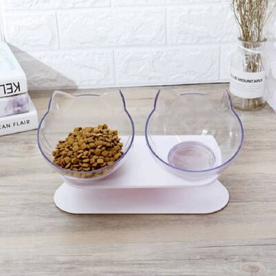 Paws & Son ™ KittyBowl Ciotola doppia - Ciotola ortopedica per cibo per gatti