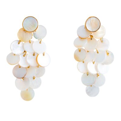 Boucles d'oreilles blanches Maldives