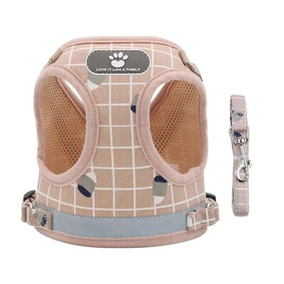 Paws & Son ™ Mini - Pettorina + guinzaglio per cani/gatti - XS - Beige