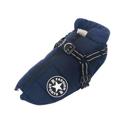 Paws & Son ™ Casual - giacca invernale per cani - M - Blu