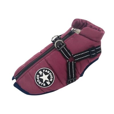 Paws & Son ™ Casual - giacca invernale per cani - XXL - Viola