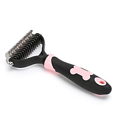 Paws & Son™ Procare - Brosse pour animaux de compagnie / brosse à poils - L - largeur 8,5 cm - Rose