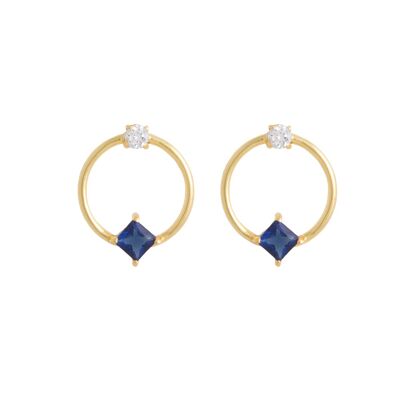 Rania Earrings White, Blue