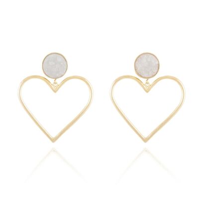 Boucles d'oreilles Rosalía White