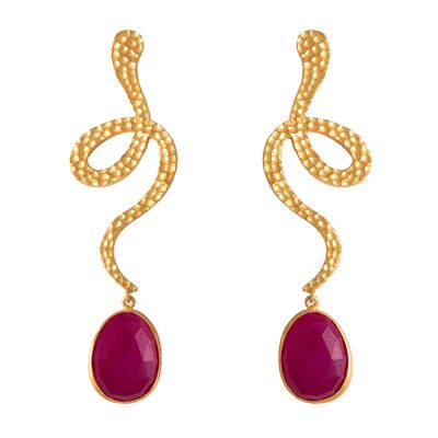 Boucles d'oreilles Thar Ruby