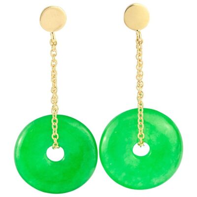 Green Donut Earrings