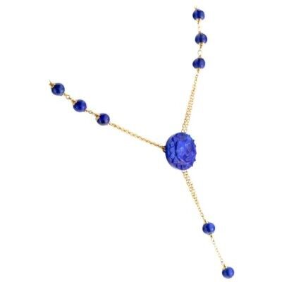 Lapis Lazuli Chain "Y" Necklace