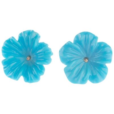 Light Blue Flowers Earrings