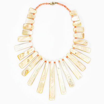 Mother of Pearl Plates Necklace