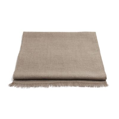 Woven Cashmere Scarf - Brown