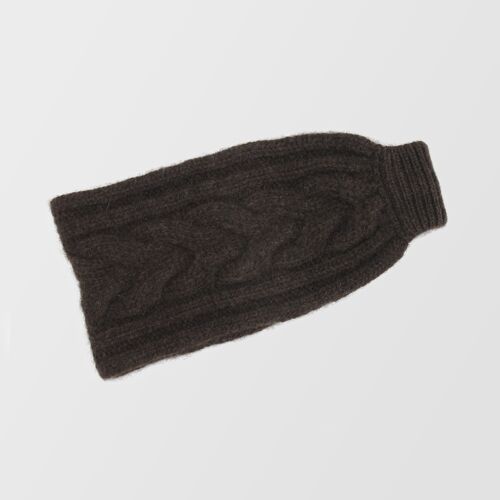 Yak Wool Headband-Dark Brown