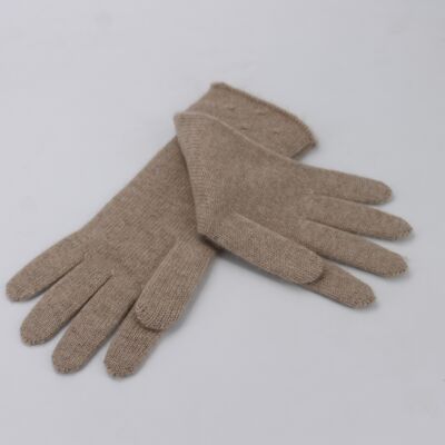 Yak Wool Gloves-Natural Brown