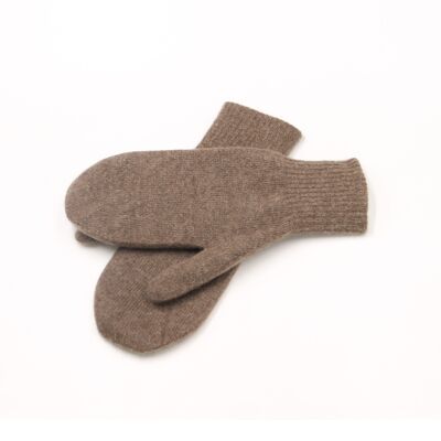 Yak Wool Mittens- Natrual Brown