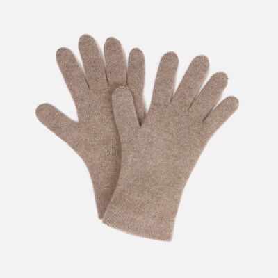 Luxury Cashmere Gloves-Natural Brown