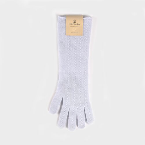 Cashmere Long Gloves-Light Blue