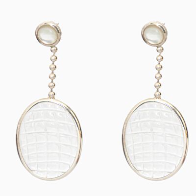 Pearls and Crystal Beehive Earrings