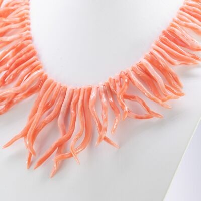 Pink Coral Branches Necklace