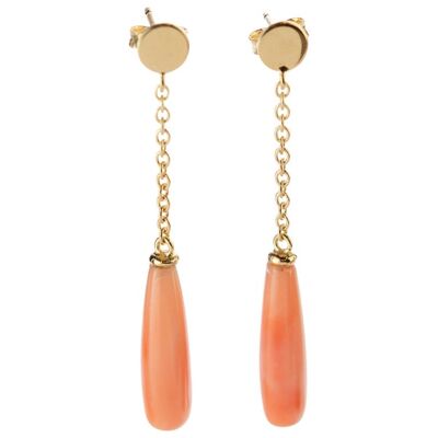 Pink Coral Dangle Earrings II