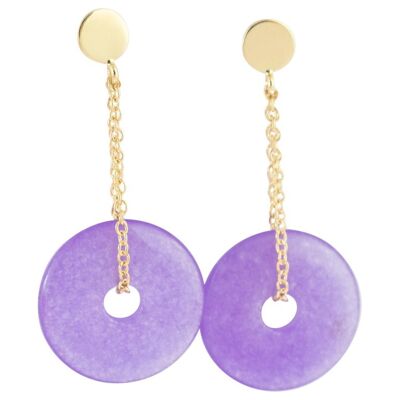 Purple Donut Earrings