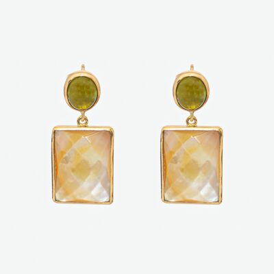 Rectangle Tourmaline Earrings