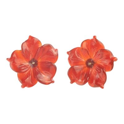 Red Flowers Earrings
