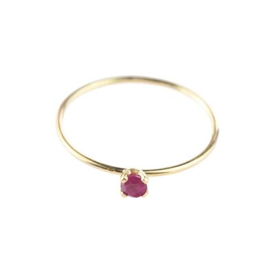 Ruby Gold Band Ring