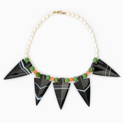 Striated Spears Necklace