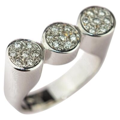 Triple Pavé Diamond Ring