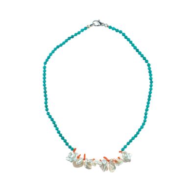 Turquoise and MOP Necklace